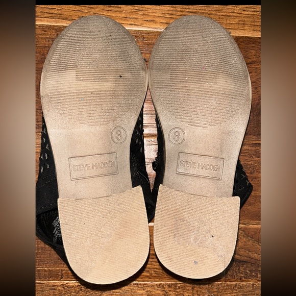 Steve Madden Black Sparkly Sandals - Picture 5 of 6